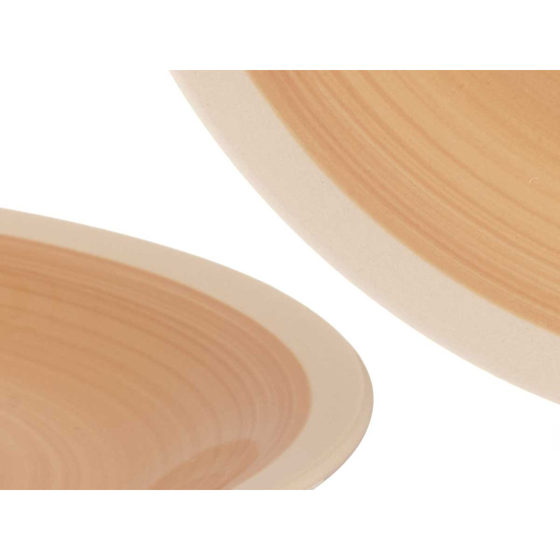 ASSIETTE À DÎNER EN GRÈS GRANDE BEIGE BORD 26,5CM