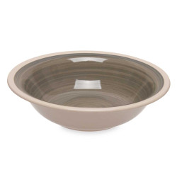 ASSIETTE CREUSE EN GRÈS GRIS 21CM