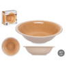 ASSIETTE CREUSE EN GRÈS BEIGE 21CM