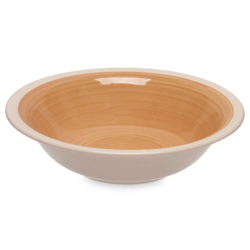 ASSIETTE CREUSE EN GRÈS BEIGE 21CM
