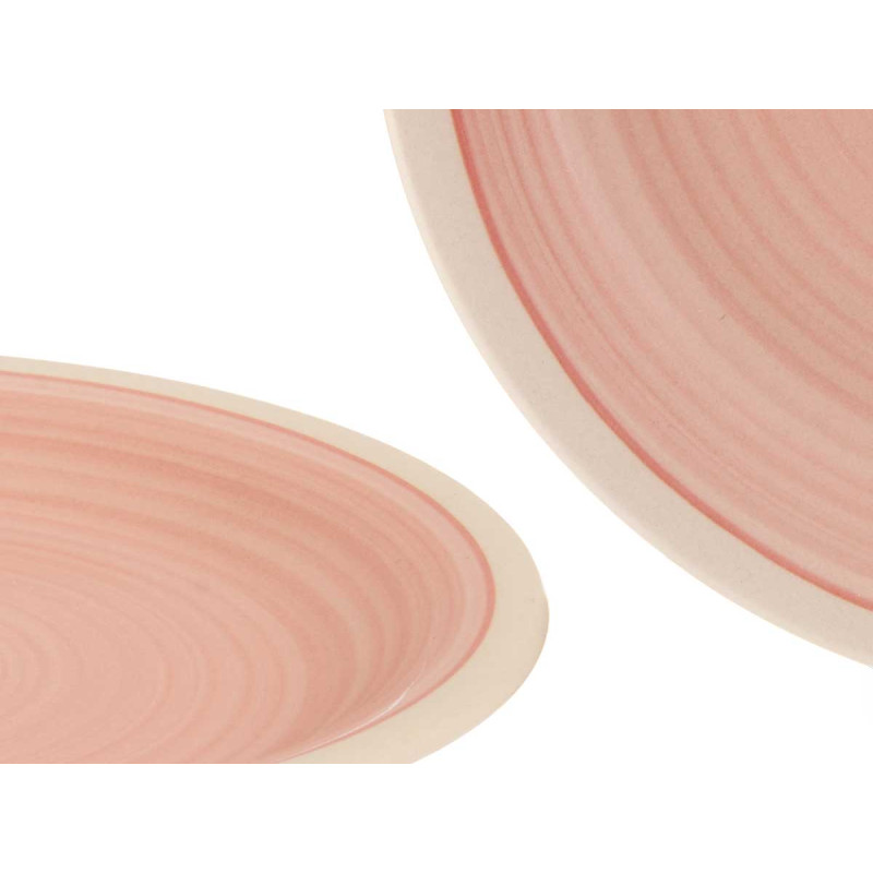 ASSIETTE À DESSERT EN GRÈS ROSE 19CM