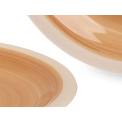 ASSIETTE À DESSERT EN GRÈS BEIGE BORD 19CM