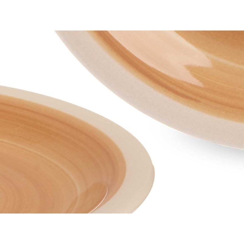 ASSIETTE À DESSERT EN GRÈS BEIGE BORD 19CM