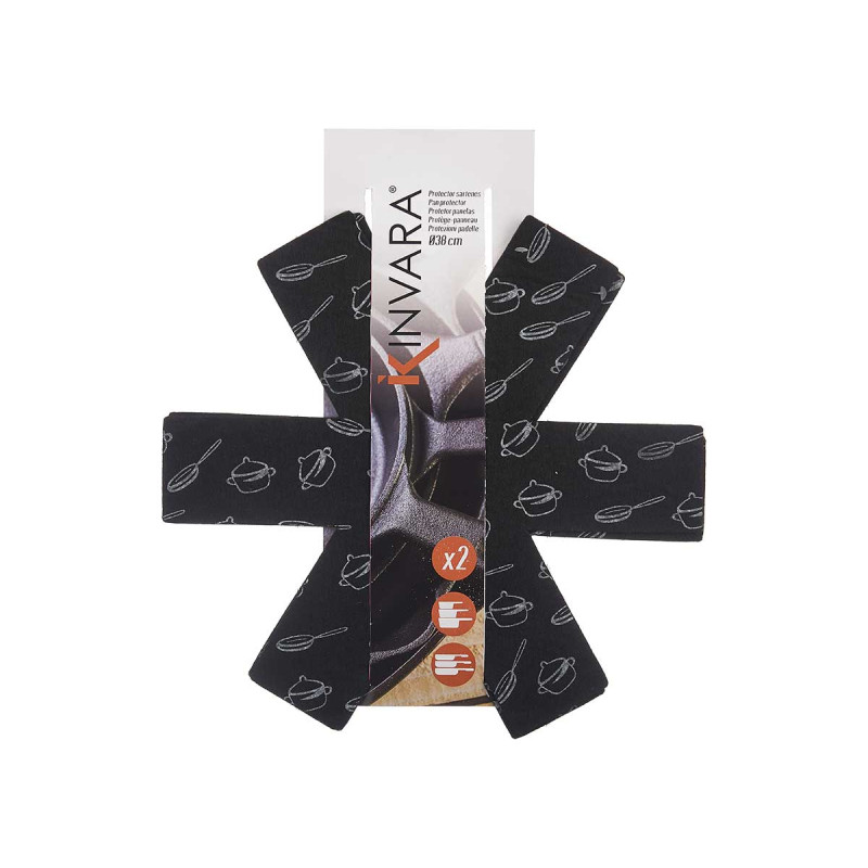 SET 2 PROTECTEURS POLYESTER POUR POELE ASRT 2 COUL