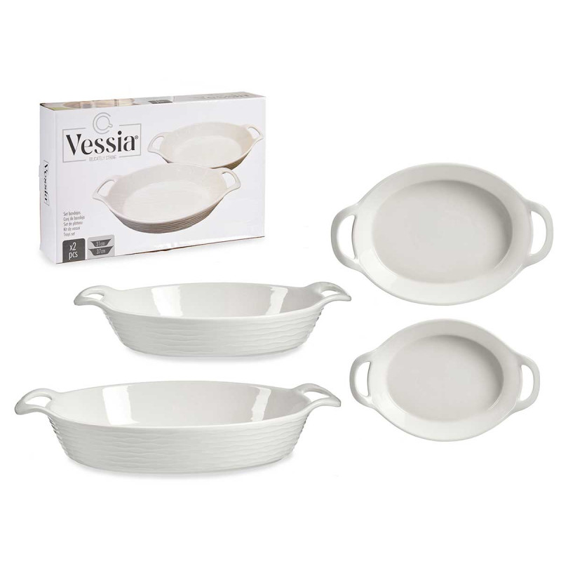 SET 2 VASSOI OVOIDALI MANIGLIE APERTE