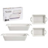 SET 2 RECTANGULAR BAKING PLATE OPEN HANDLE