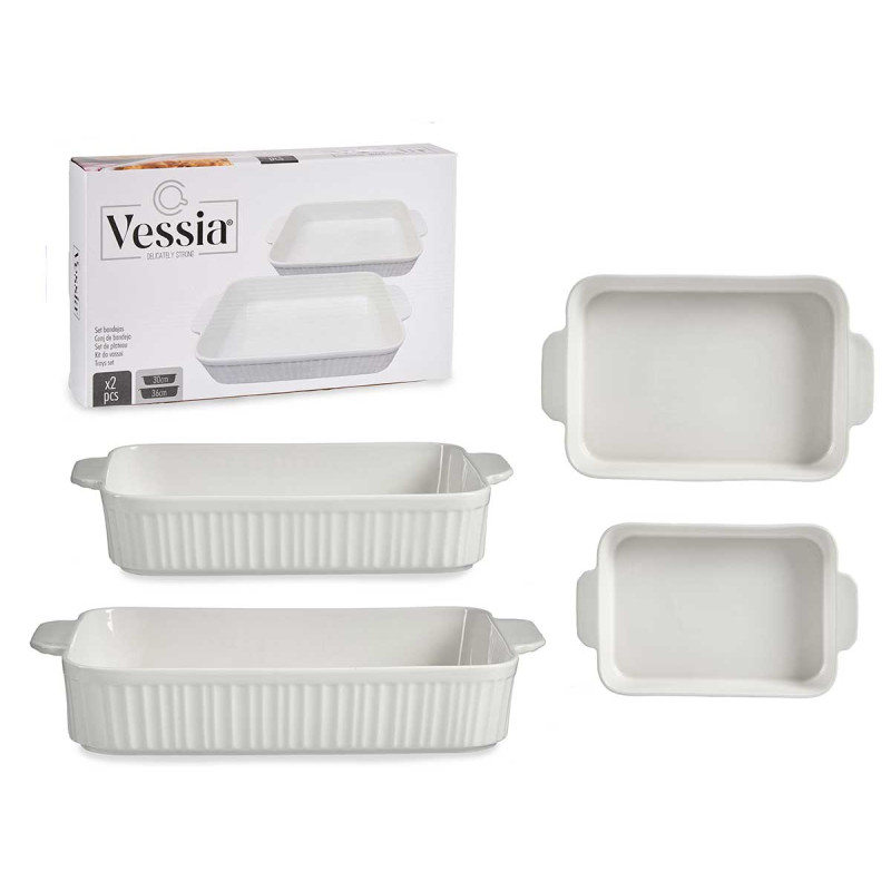 SET RECTANGULAR BAKING PLATE