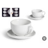 SET 6 TAZZE CAFFE PORCE BIANC PIATTO 200ML