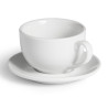 SET 6 TAZAS CAFE PORCELANA BLANCA CON PLATO 200ML