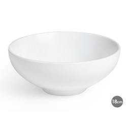 18CM ROUND WHITE PORCELAIN BOWL 