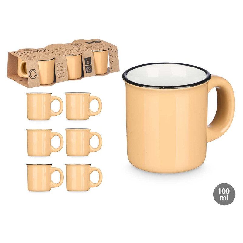 SET 6 TAZZE CAFFE BEIGE 100ML