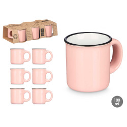 SET 6 TAZZE CEFFE ROSA 100ML