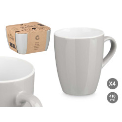 SET 4 CUPS GREY 410ML