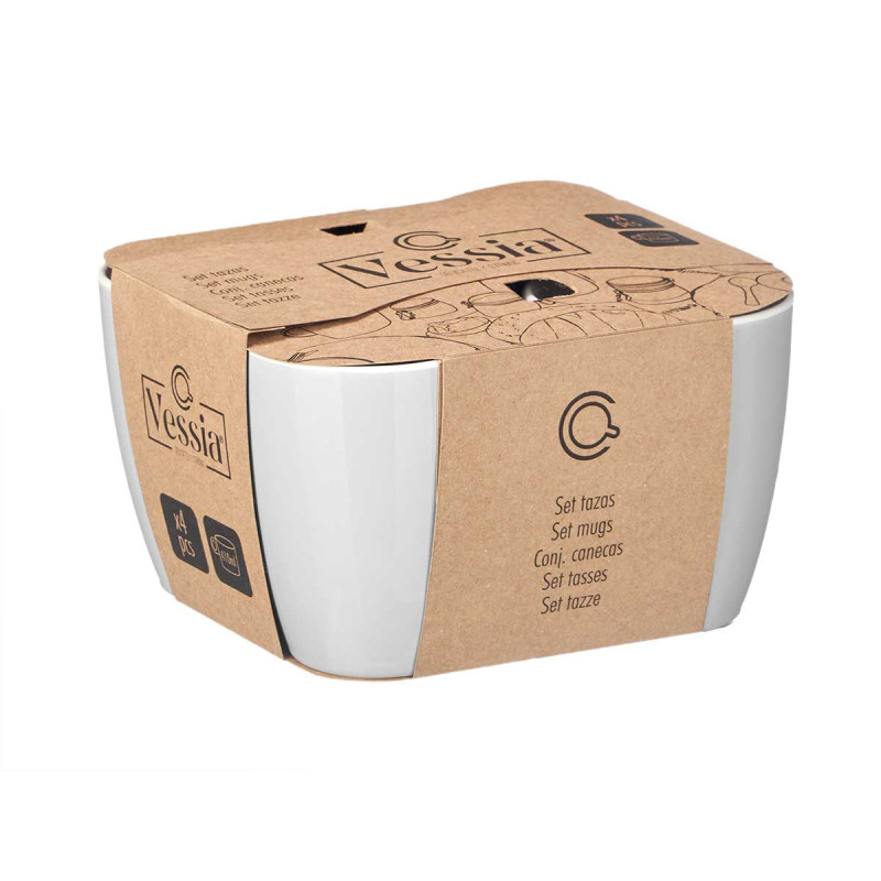 SET 4 TAZZE GRIGIO 410ML