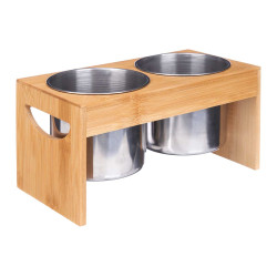 PORTA-UTENSÍLIOS DUPLO BAMBU METAL