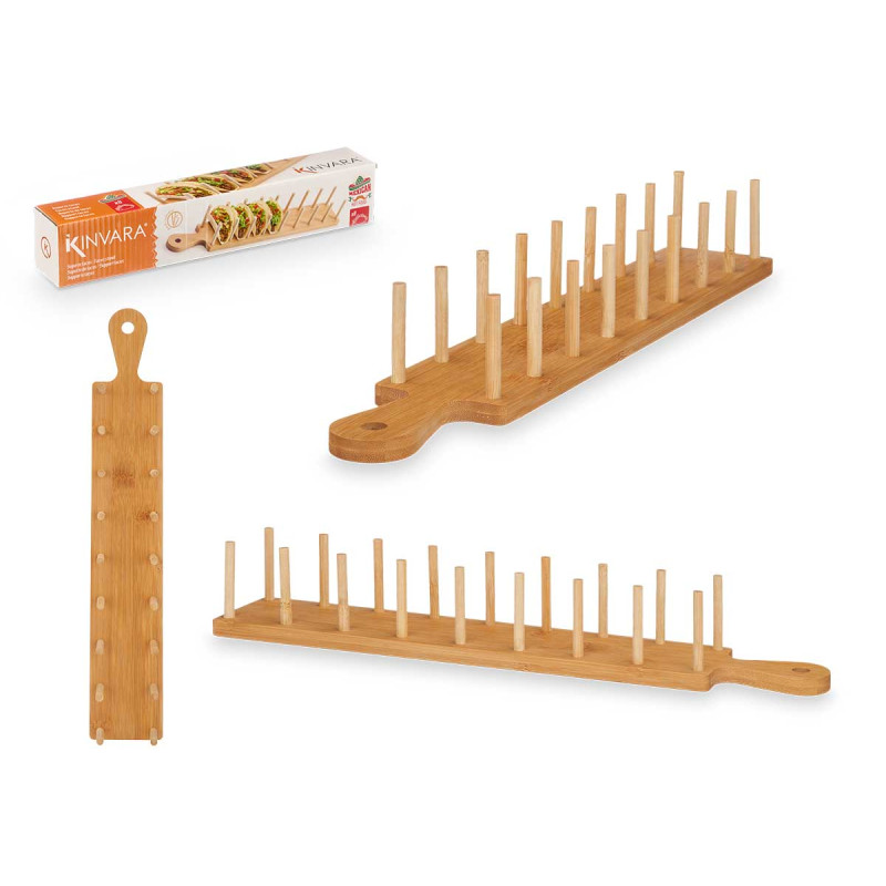SUPORTE PARA TACOS EM BAMBU