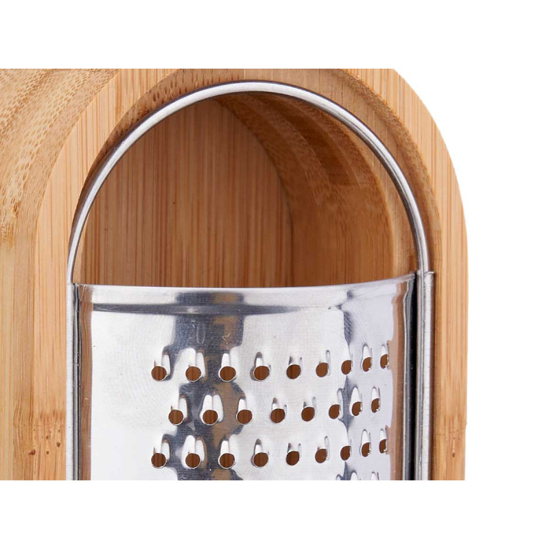 BAMBOO GRATER WITH CONTAINER