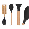CUILLÈRE À SOUPE NOIRE AVEC MANCHE EN BOIS