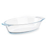 PLATEAU OVALE EN BOROSILICATE AVEC POIGNÉES 700ML