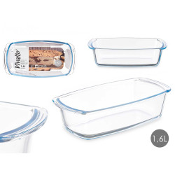TABULEIRO EM BOROSILICATO RECTANGULAR ASAS 1600ML
