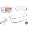 TABULEIRO EM BOROSILICATO RECTANGULAR ASAS 1600ML