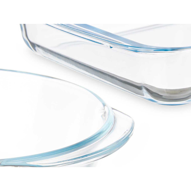 SET 2 BOROSILICATE TRAYS 800 1800ML