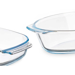 SET 2 BOROSILICATE TRAYS 700 2000ML