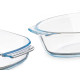 SET DI 2 VASSOI BOROSILICATO 700 2000ML