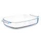 PLATEAU RECT EN BOROSILICATE AVEC POIGNÉES 2700ML