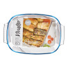 BOROSILICATE RECTANGULAR TRAY WITH HANDLES 2700ML