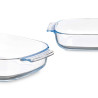 BOROSILICATE RECTANGULAR TRAY WITH HANDLES 2700ML