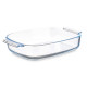 PLATEAU RECT EN BOROSILICATE AVEC POIGNÉES 3800ML