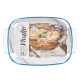 PLATEAU RECT EN BOROSILICATE AVEC POIGNÉES 3800ML