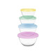 SET 4 BOROS LUNCH BOXES ROUND 800 1000 1600 2100ML