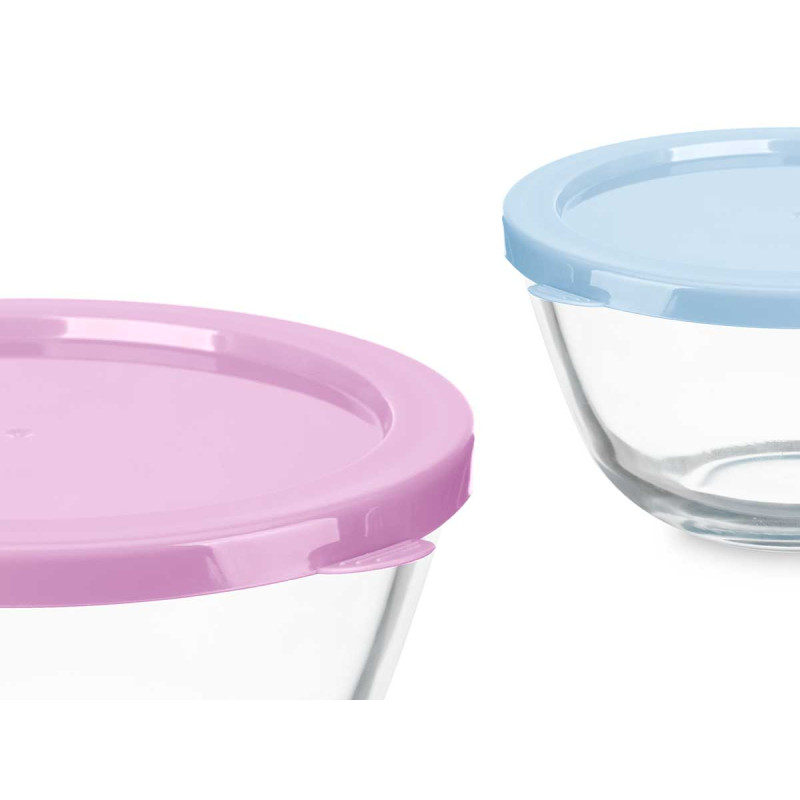SET 4 BOROS LUNCH BOXES ROUND 800 1000 1600 2100ML