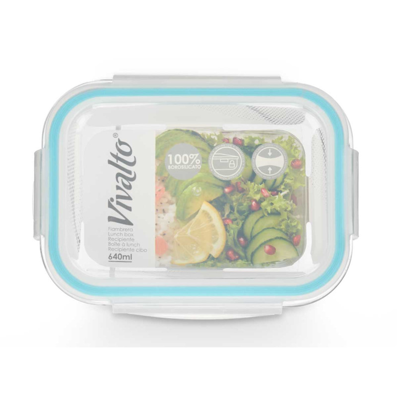HERMETIC BOROSILICATE LUNCH BOX 640ML