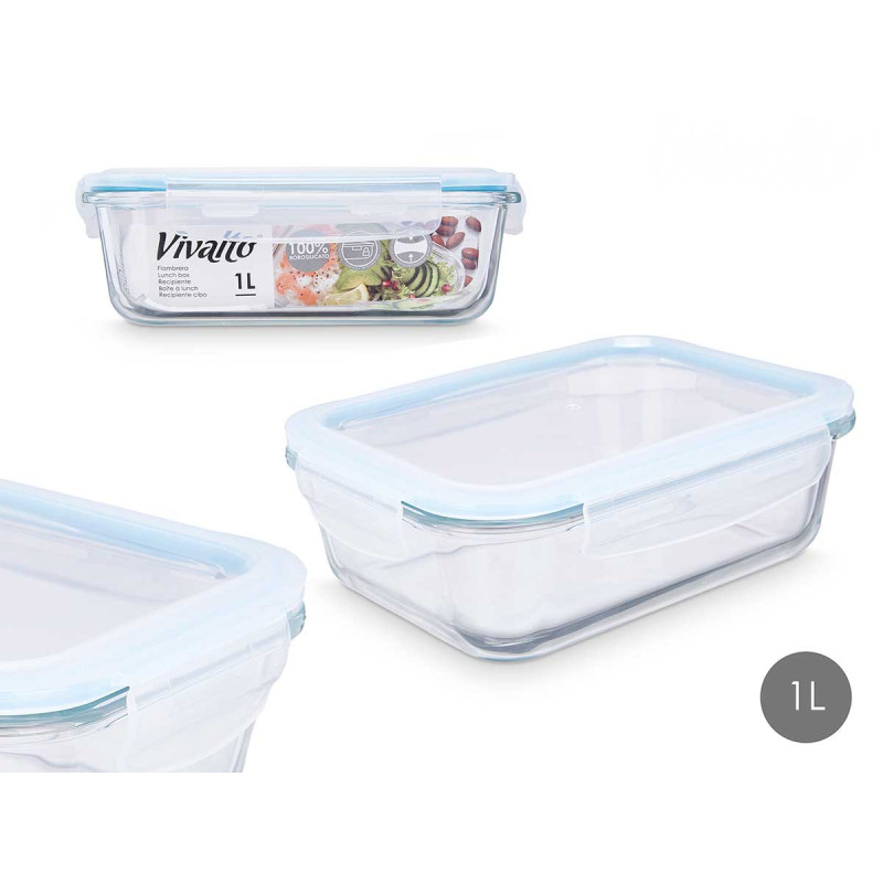HERMETIC BOROSILICATE LUNCH BOX 1000ML