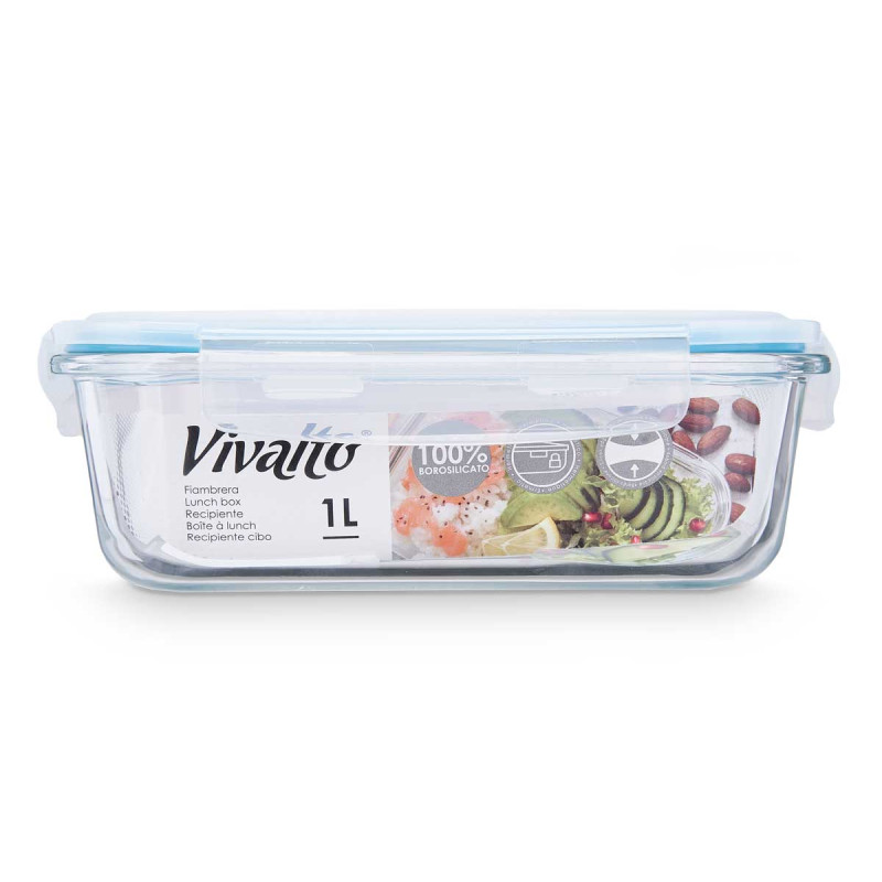 HERMETIC BOROSILICATE LUNCH BOX 1000ML