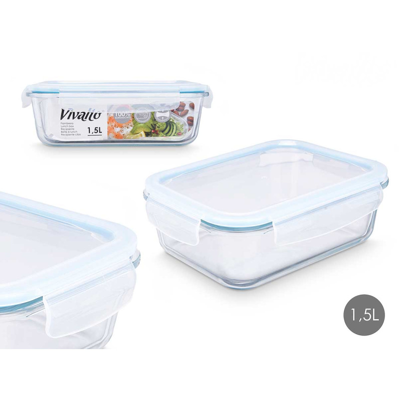 HERMETIC BOROSILICATE LUNCH BOX 1500ML