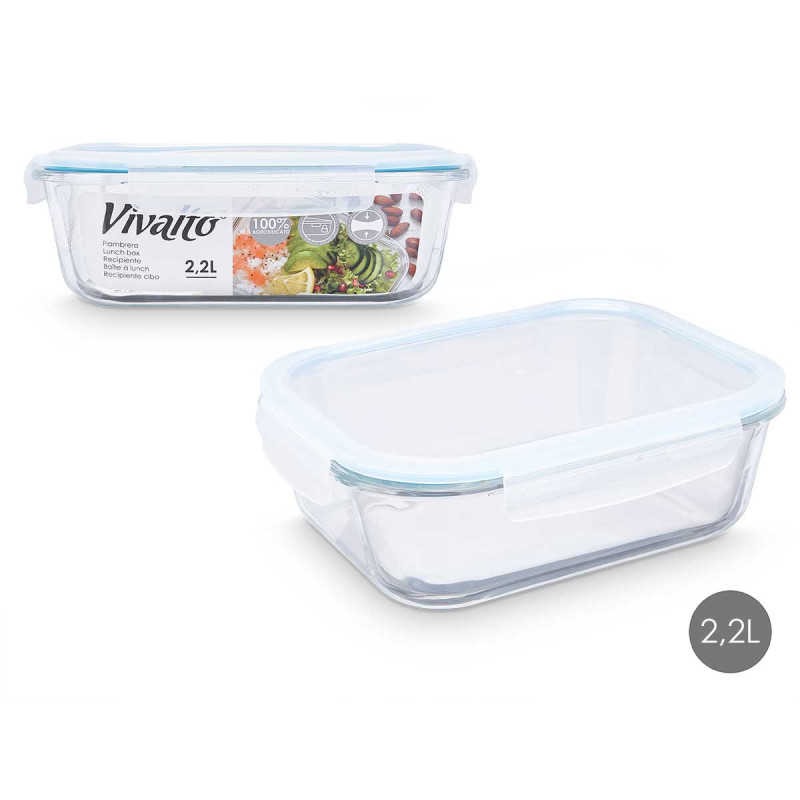 RECIPIENTE BOROSILICATO HERMETICO 2260ML