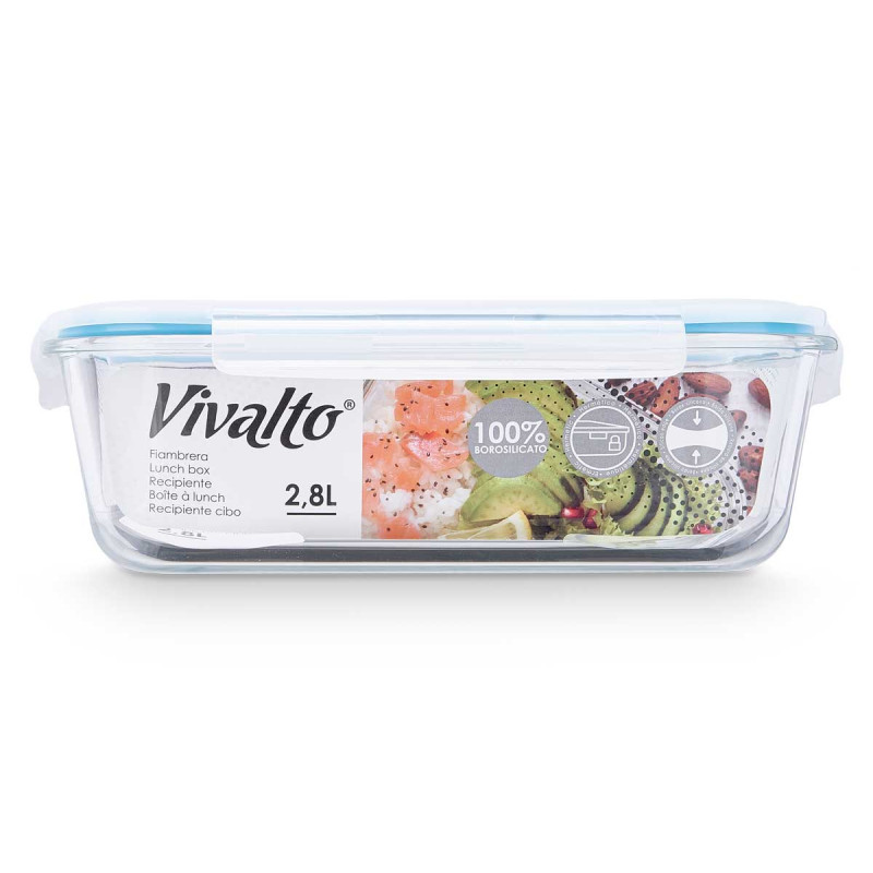 HERMETIC BOROSILICATE LUNCH BOX 2800ML
