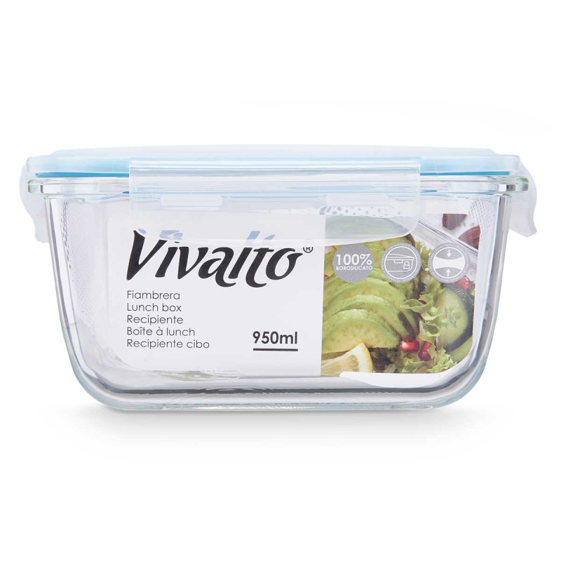 HERMETIC BOROSILICATE LUNCH BOX  950ML