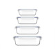 SET 4 PORTAPRANZ BOROSILIC REC 370 640 1000 1500ML