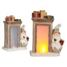 CHEMINEE CERAMIQUE LUMIERE AVEC PERE NOEL CADEAU