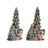 ARBOL CERAMICA NEVADO LED CON MUÑECO MED