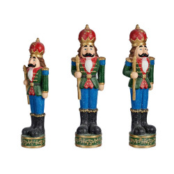 SOLDADO QUEBRA-NOZES MÉDIO VERDE COM INSTRUMENTO 