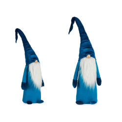 GNOMO VELUDO AZUL CLARO 100CM COM GORRO 