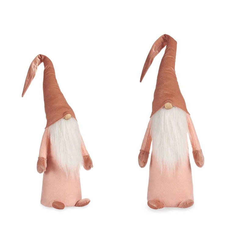 GNOMO VELUDO ROSA CLARO 100CM COM GORRO 