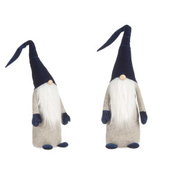 GNOMO VELUDO AZUL ESCURO 100CM COM GORRO 