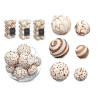 SET 16 BOULES DÉCORATION 3 MODÈLS ASSORT